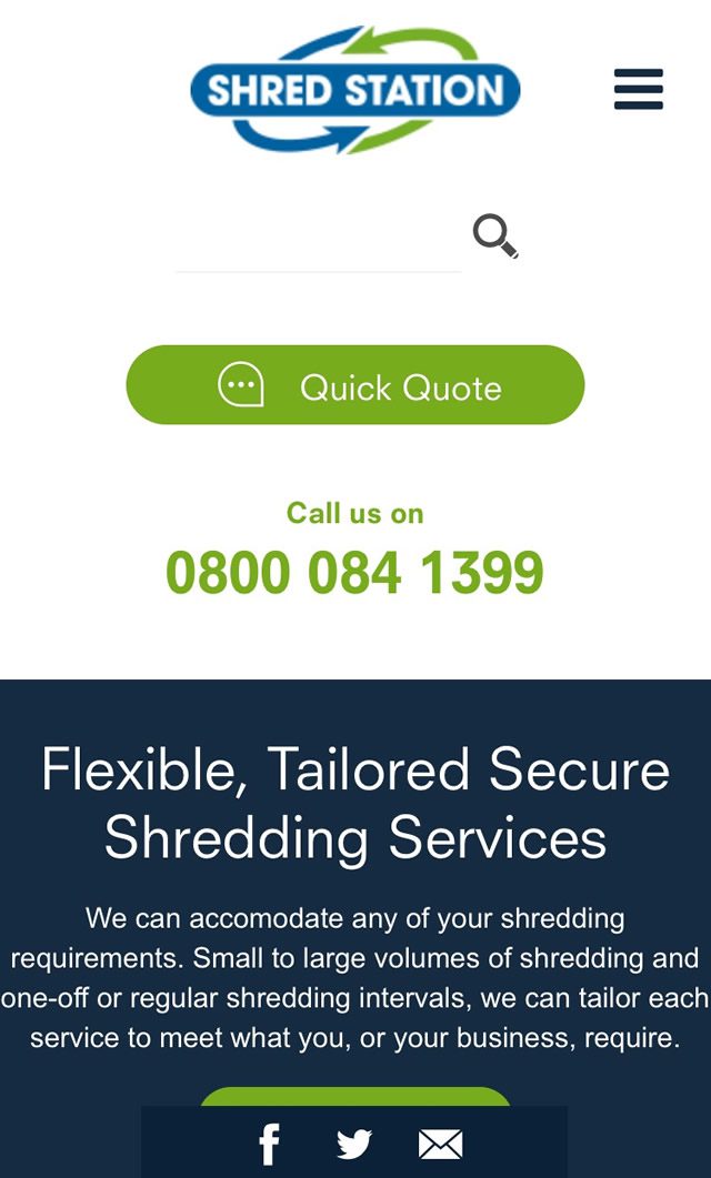 New website for secure shredding experts Shred Station
