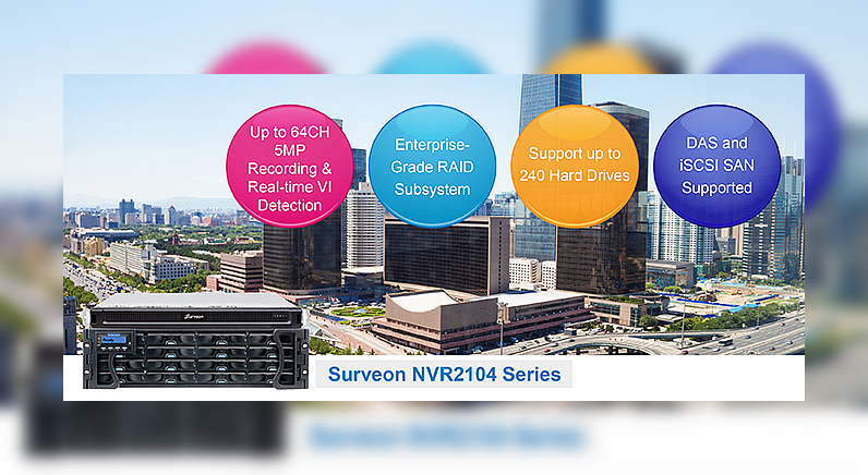 Surveon introduce NVR2104 with RAID Subsystem