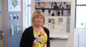 Karen Trigg speaks abouy fire and security at Bolton university