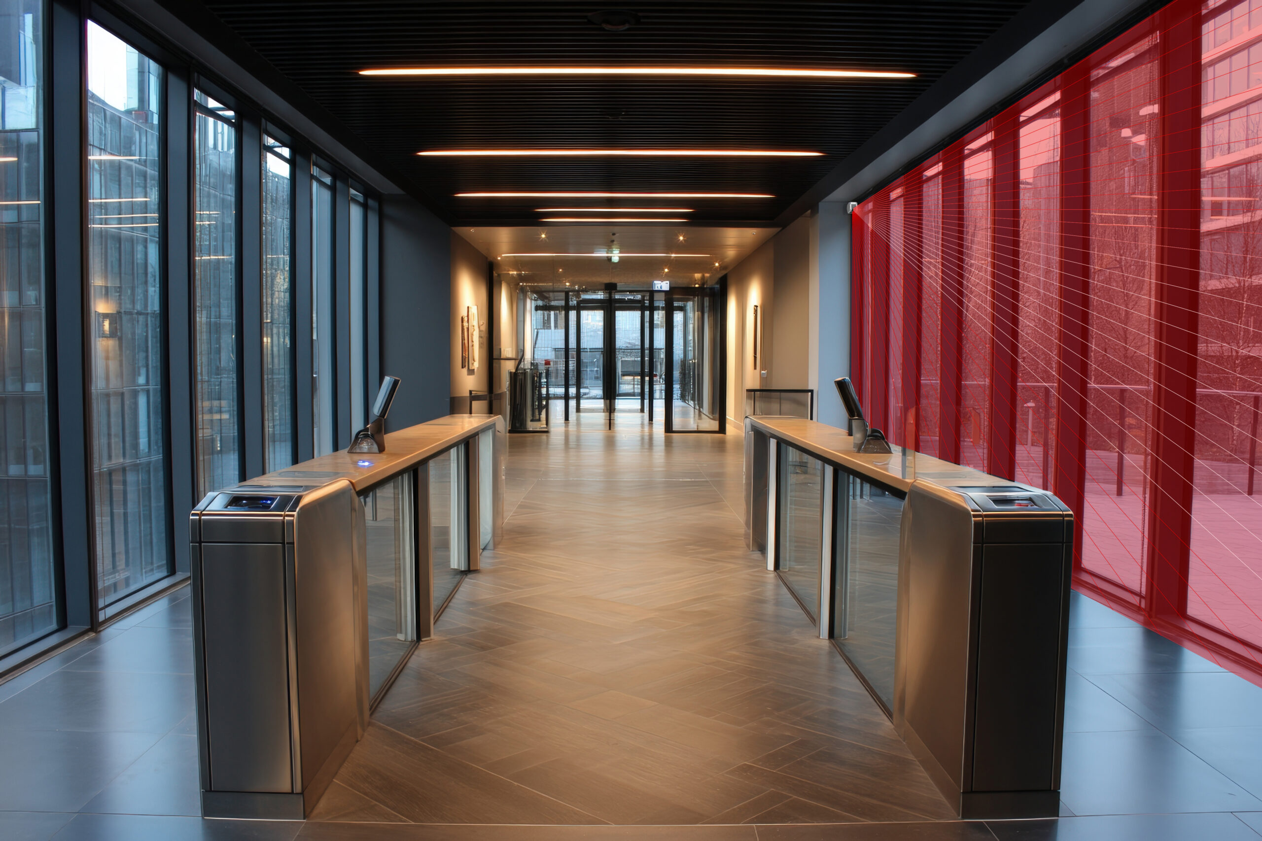 REDSCAN Lite protecting glass wall