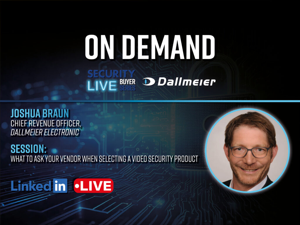 Josua Braun Dallmeier video session - securitybuyer.com