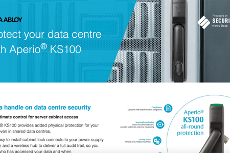Protect your data centre with Aperio® KS100 from ASSA ABLOY